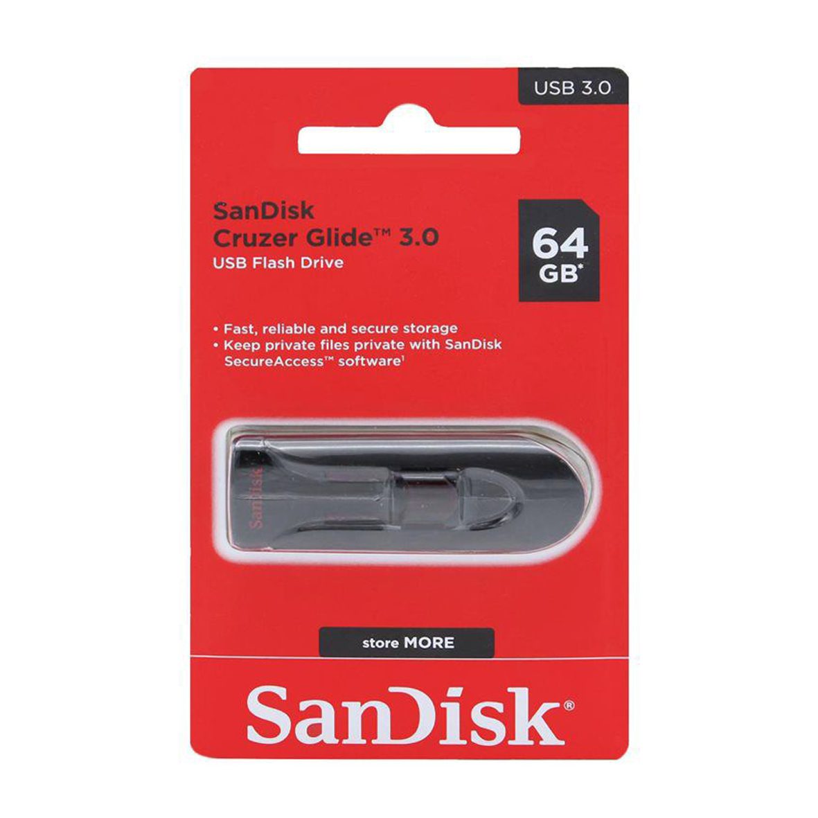 1120 فلش مموری سن دیسک مدل CRUZER GLIDE CZ60 ظرفیت 64 گیگابایت — تصویر 2
