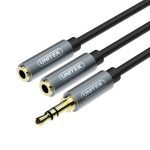 تبدیل 1 به 2 صدا فیش 3.5 میلیمتری یونیتک مدل Y-C956ABK — تصویر 3
