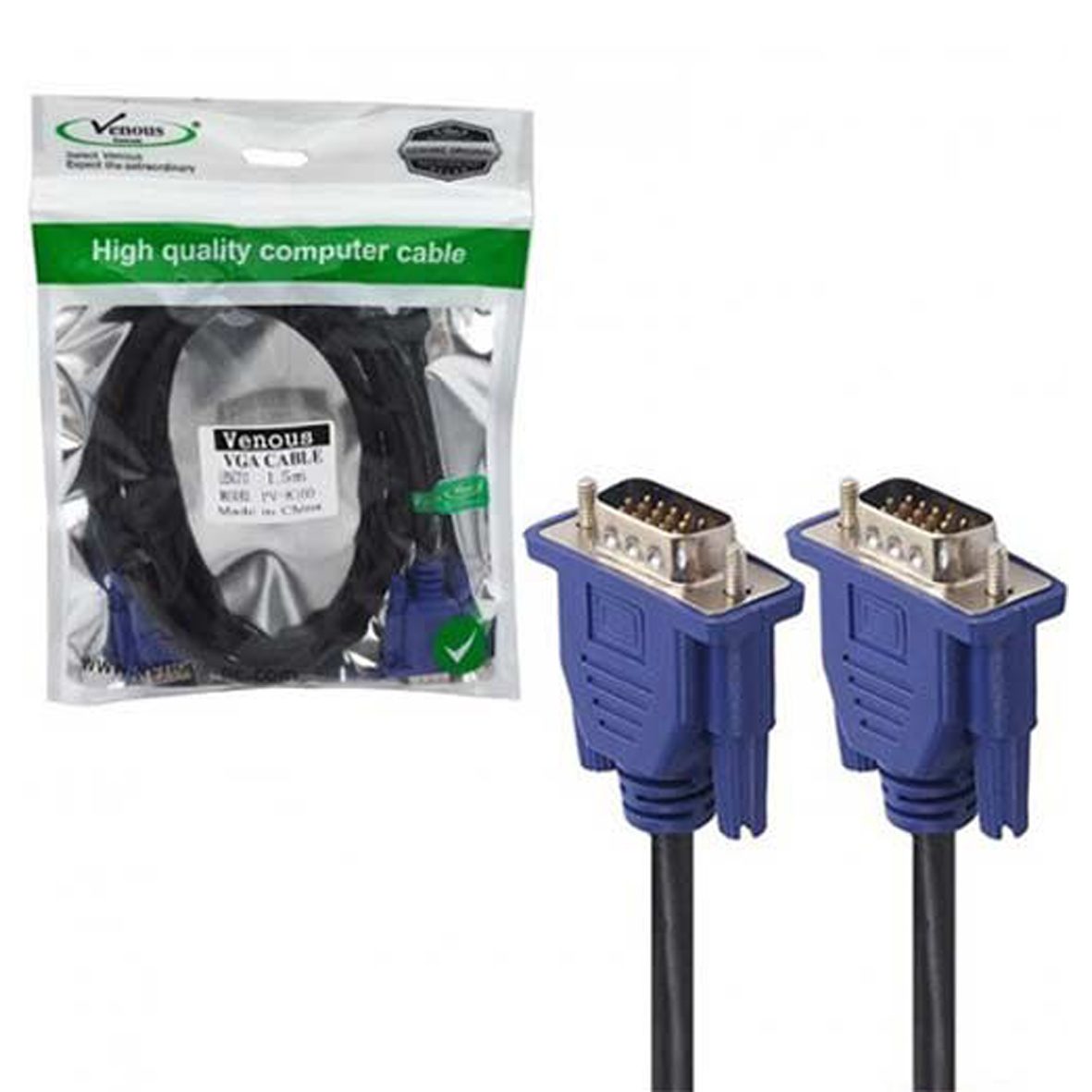 کابل VGA یک و نیم متری ونوس مدل PV-K100 ا VGA Venous PV-K100 1.5m کد 1954 - سیکاس کالا کابل VGA یک و نیم متری ونوس مدل PV-K100 ا VGA Venous PV-K100 1.5m — تصویر 3