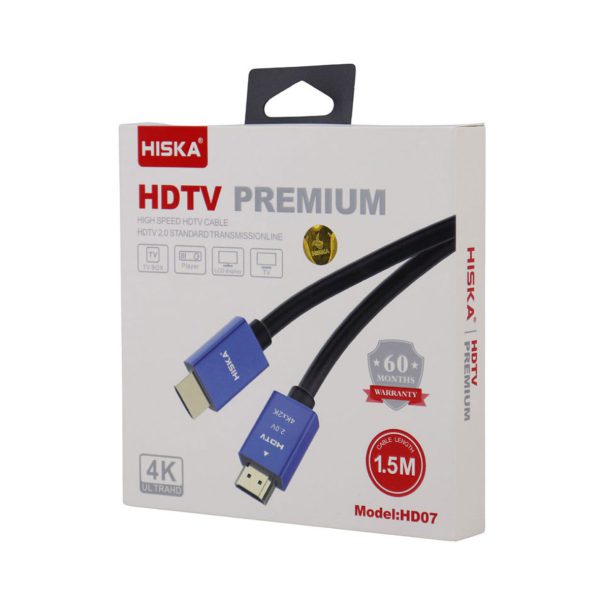 کابل HDMI هیسکا مدل HD07 طول 1/5 متر ا Hiska HDMI Cable HD07 — تصویر 3