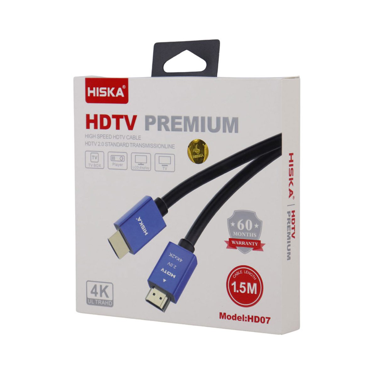 کابل HDMI هیسکا مدل HD07 طول 1/5 متر ا Hiska HDMI Cable HD07 کد 5607 - سیکاس کالا کابل HDMI هیسکا مدل HD07 طول 1/5 متر ا Hiska HDMI Cable HD07 — تصویر 3