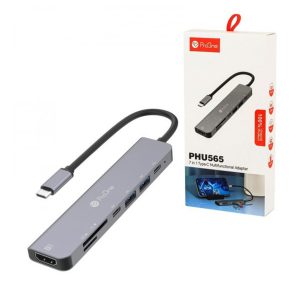 هاب 7 پورت USB-C پرووان مدل PHU565 ا ProOne PHU565 7-port USB-C HUB