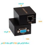 اکستندر وی جی ای ۶۰ متری تحت شبکه تک کابل ا VGA EXTENDER OVER LAN 60M SINGLE CABLE — تصویر 3