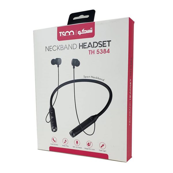 هندزفری بلوتوثی تسکو مدل TH 5384 ا TSCO TH 5384 Bluetooth Neckband Earphones — تصویر 2