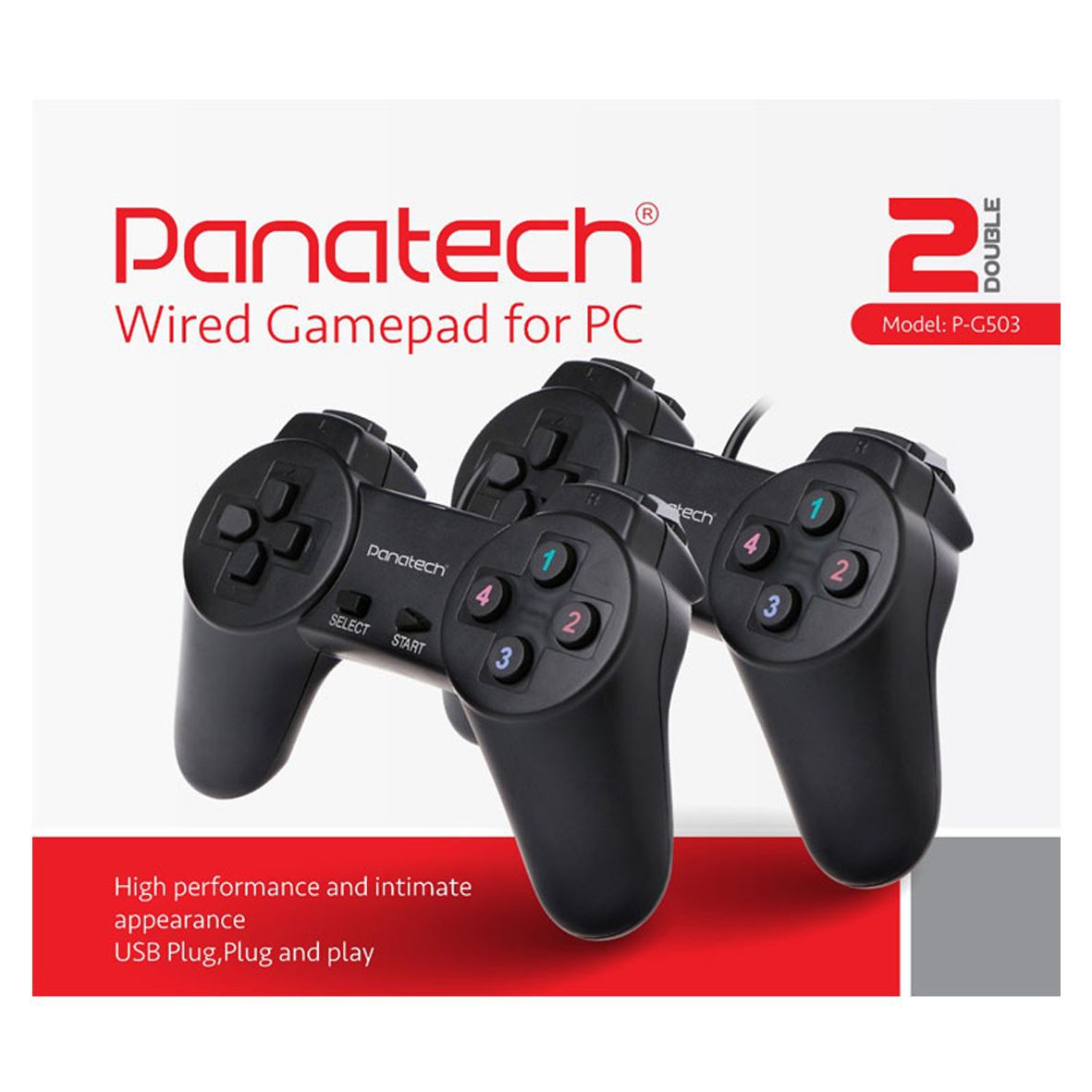 دسته بازی سیم دار دوبل ساده پاناتک مدل P-G503 ا Gamepod Panatech P-G503