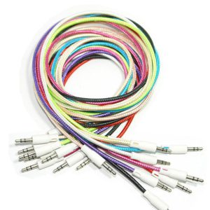 کابل AUX کنفی یک متری رنگی کد 2761 - سیکاس کالا 245