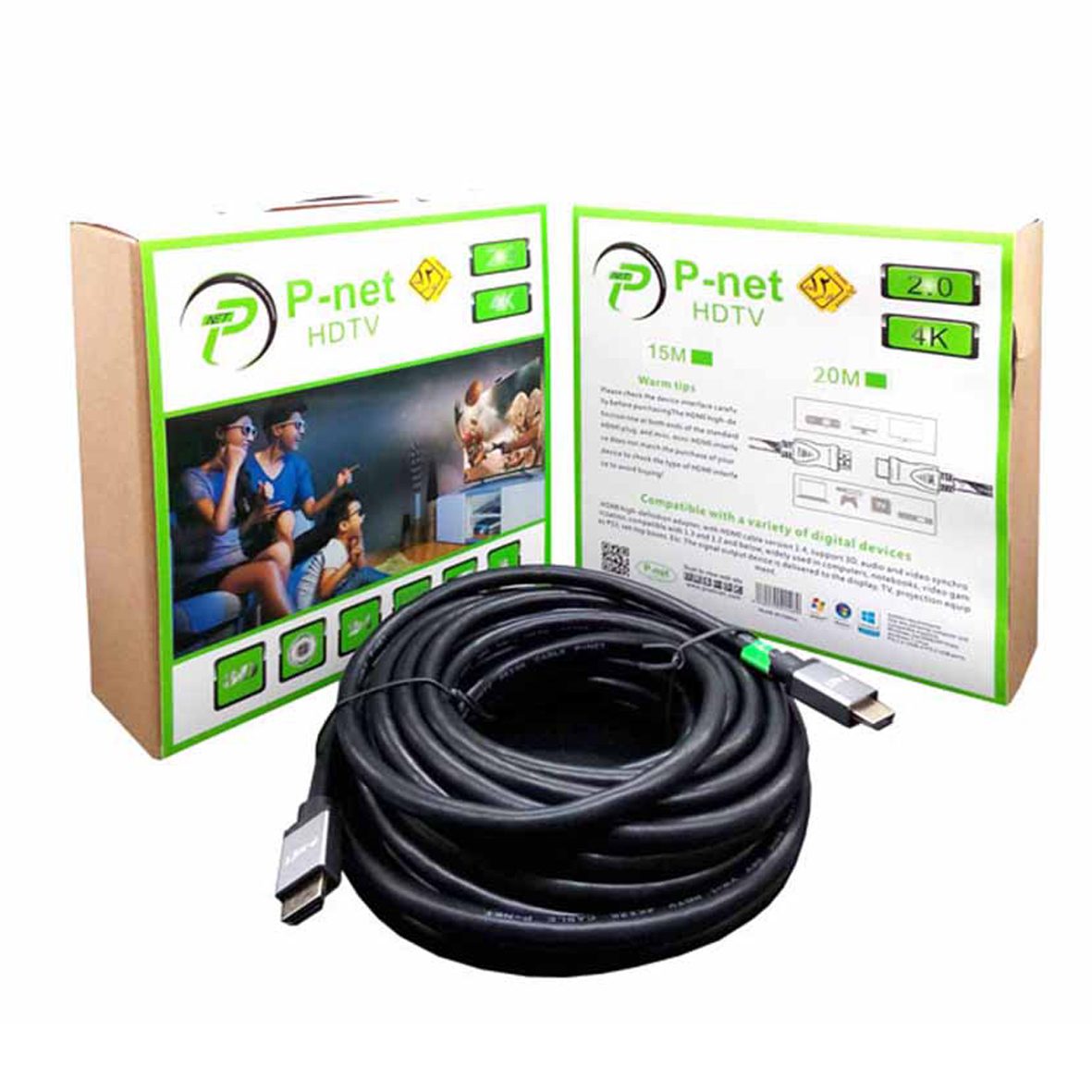 273 کابل HDMI ورژن 2 4K پی نت 15 متری کد 3099 - تصویر 1