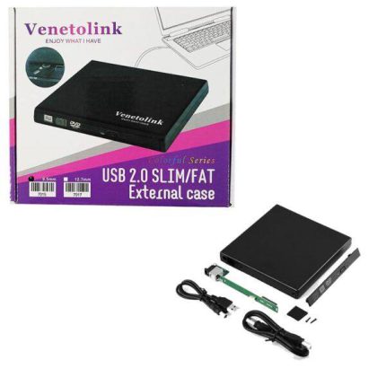 باکس DVD رایتر اینترنال به اکسترنال ونتولینک USB2.0 ۹٫۵mm — تصویر 5