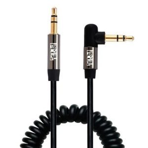 کابل AUX فنری 90 درجه مدل KP-C1010 طول 1.5 متر کی نت پلاس ا 90 degree spring AUX cable model KP-C1010 length 1 — تصویر 2