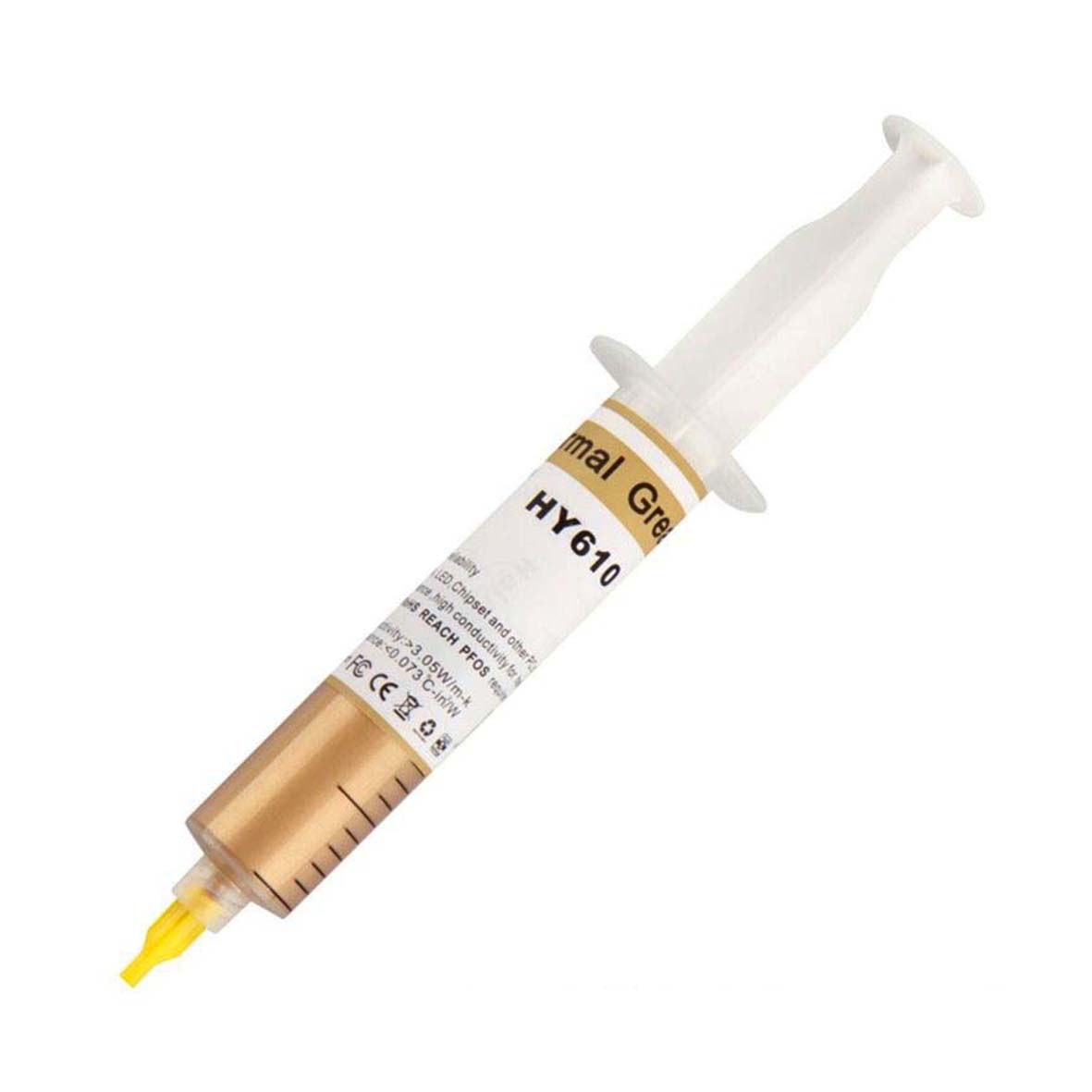 586 خمیر سلیکون سرنگی بزرگ طلایی HY-610 دی نت کد 4657 - تصویر 1