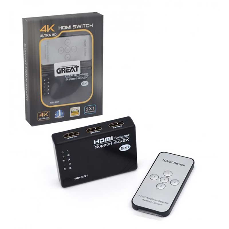 5PORT-4K-HDMI-SWITCH-great سوئیچ HDMI کنترل دار 4K گریت 5 پورت — تصویر 7