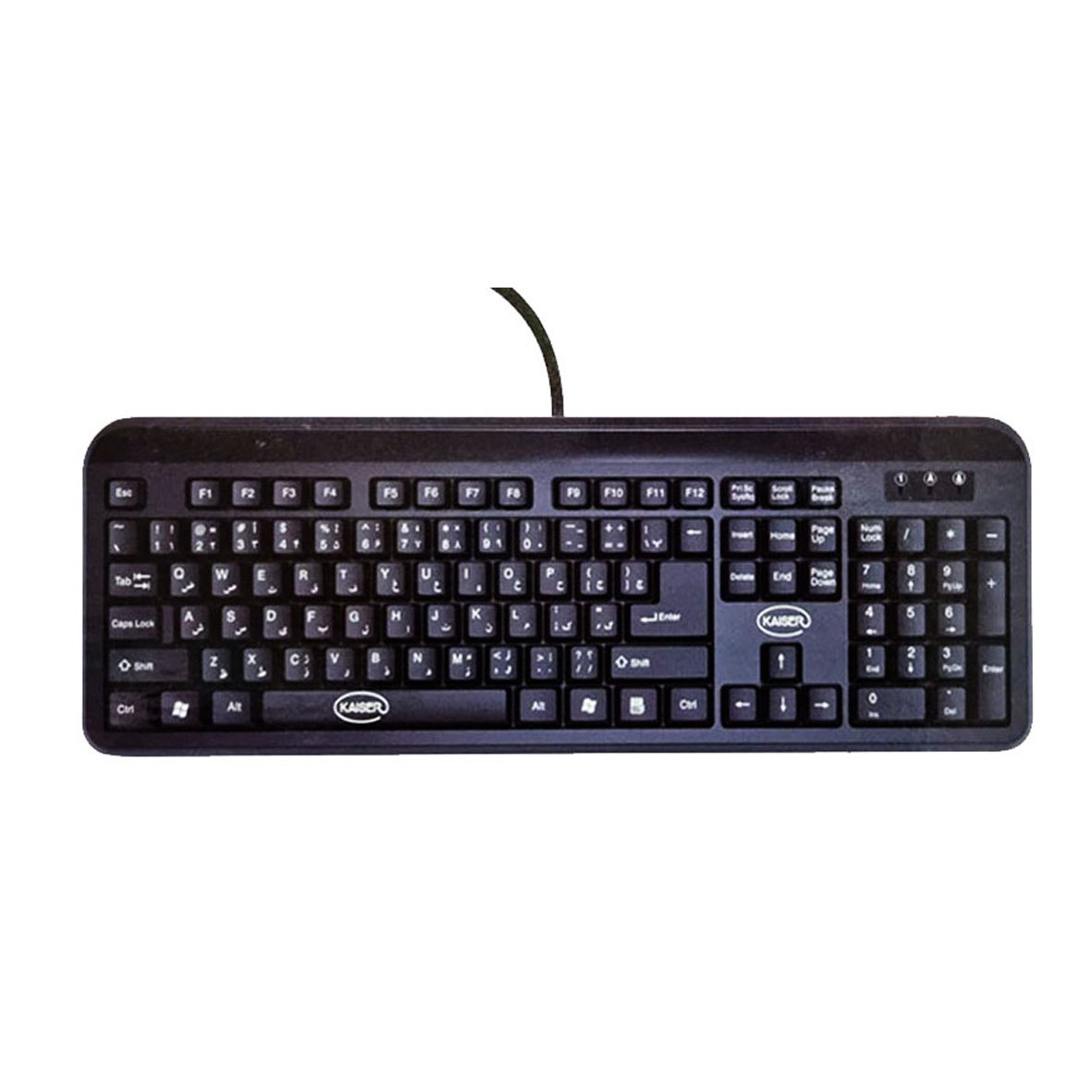 603 کیبورد سیم دار کایزر مدل 704 ا kaiser keyboard 704 کد 4699 - تصویر 1