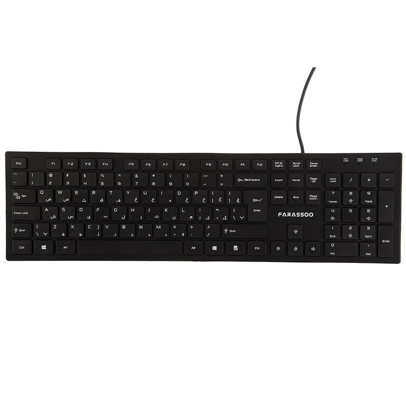 کیبورد سیم دار فراسو 2244 کد 2075 - سیکاس کالا کیبورد سیم دار فراسو 2244 — تصویر 3