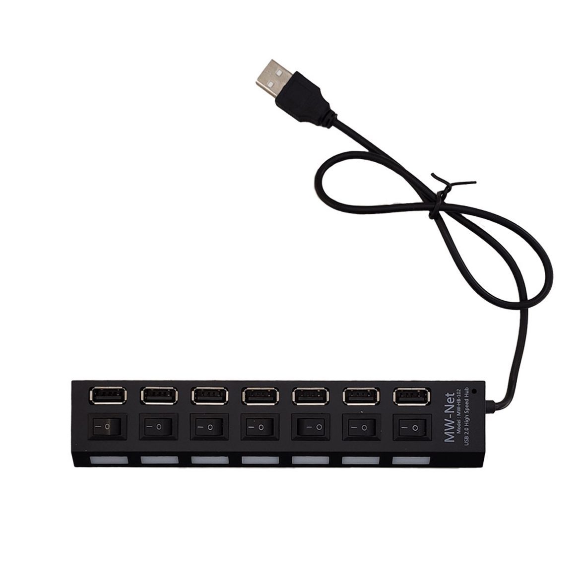 615 هاب 7 پورت USB پاور دار MW.NET مدل 102 کد 0051 - تصویر 1