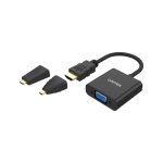 مبدل HDMI به VGA یونیتک مدل Y-6355 همراه با آداپتور Micro/Mini HDMI