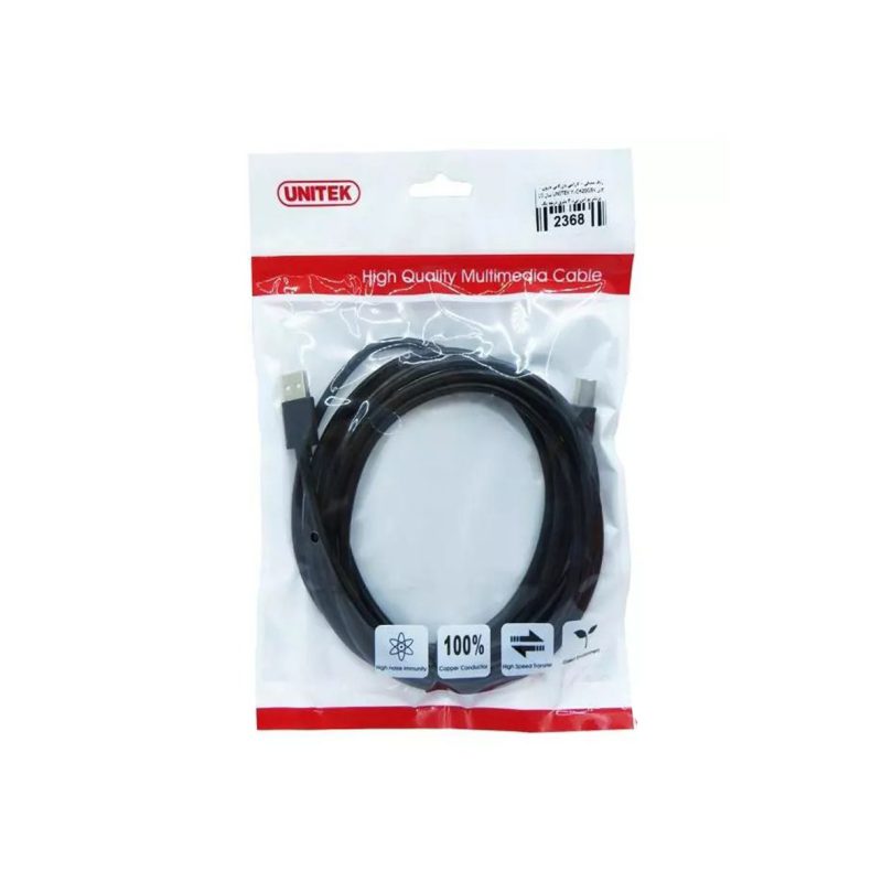 کابل USB پرینتر یونیتک مدل Y-C420GBK طول 3 متر ا Unitek Y-C420GBK printer USB cable 3 meters