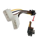 تبدیل کابلدار 6 پین گرافیک به 2 برق کد 4709