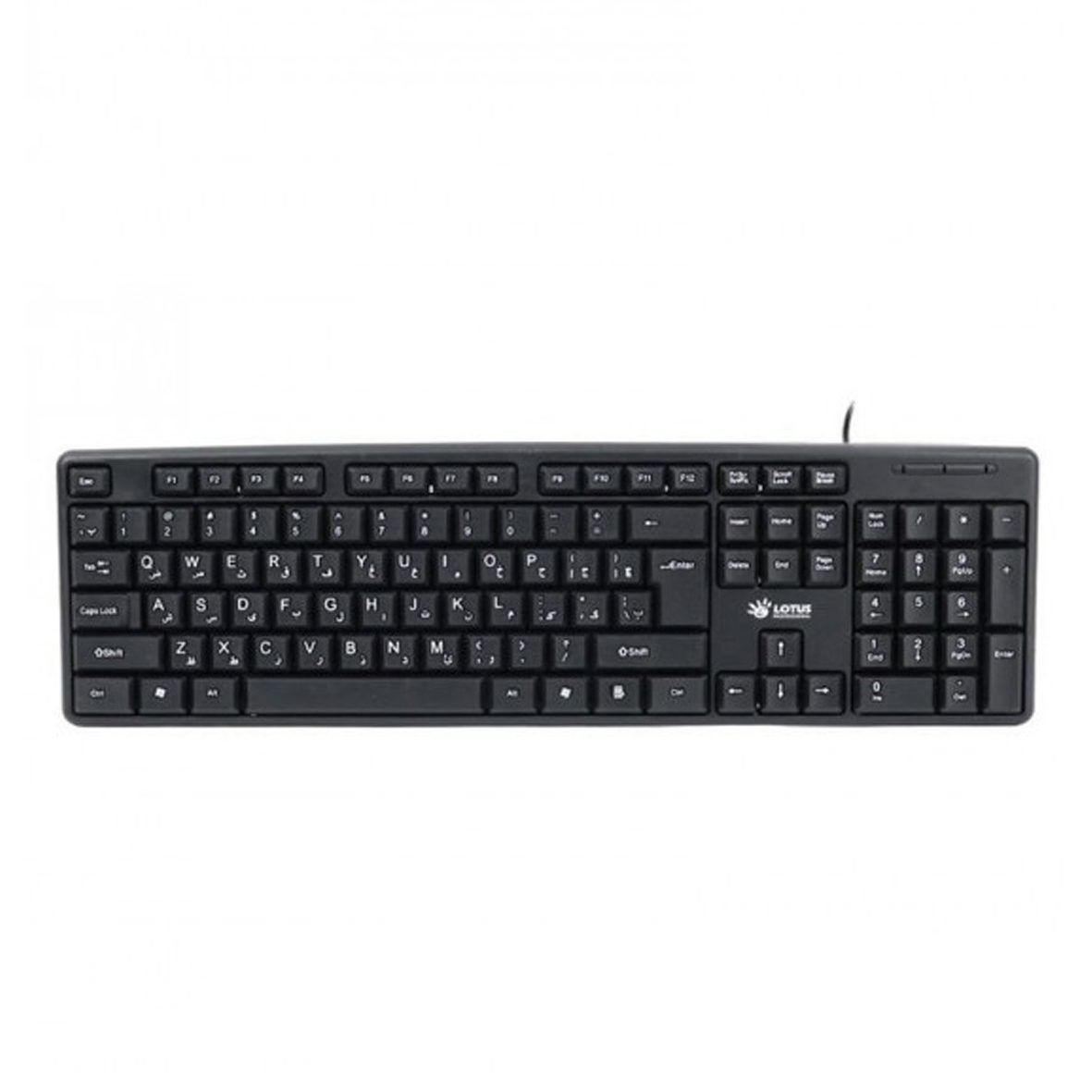 کیبورد سیم دار لوتوس k-100 ا Lotus k-100 wired keyboard 100 کد 5819 - سیکاس کالا 987