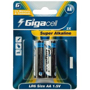 باطری قلمی گیگاسل مدل Super Alkaline - بسته 2 عددی ا Gigacell Super Alkaline AA Battery کد 2432 - سیکاس کالا باطری قلمی گیگاسل مدل Super Alkaline - بسته 2 عددی ا Gigacell Super Alkaline AA Battery