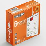 محافظ برق 6 خانه آرت دار مچر مدل MR-227 با طول 3 متر — تصویر 4