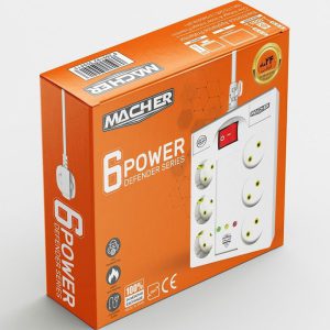 محافظ برق 6 خانه آرت دار مچر مدل MR-227 با طول 3 متر — تصویر 4