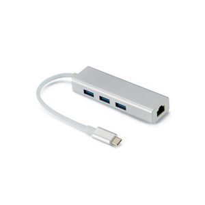 هاب تبدیل تایپ سی به 3 پورت USB و شبکه کد 2995 - سیکاس کالا هاب تبدیل تایپ سی به 3 پورت USB و شبکه