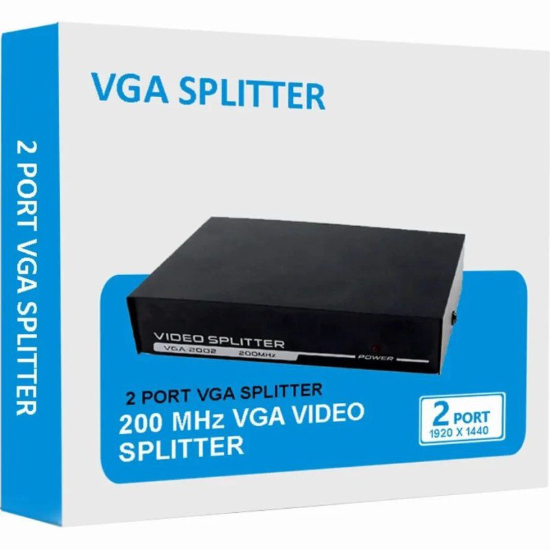 اسپلیتر VGA فلزی آداپتور دار 2 پورت — تصویر 5
