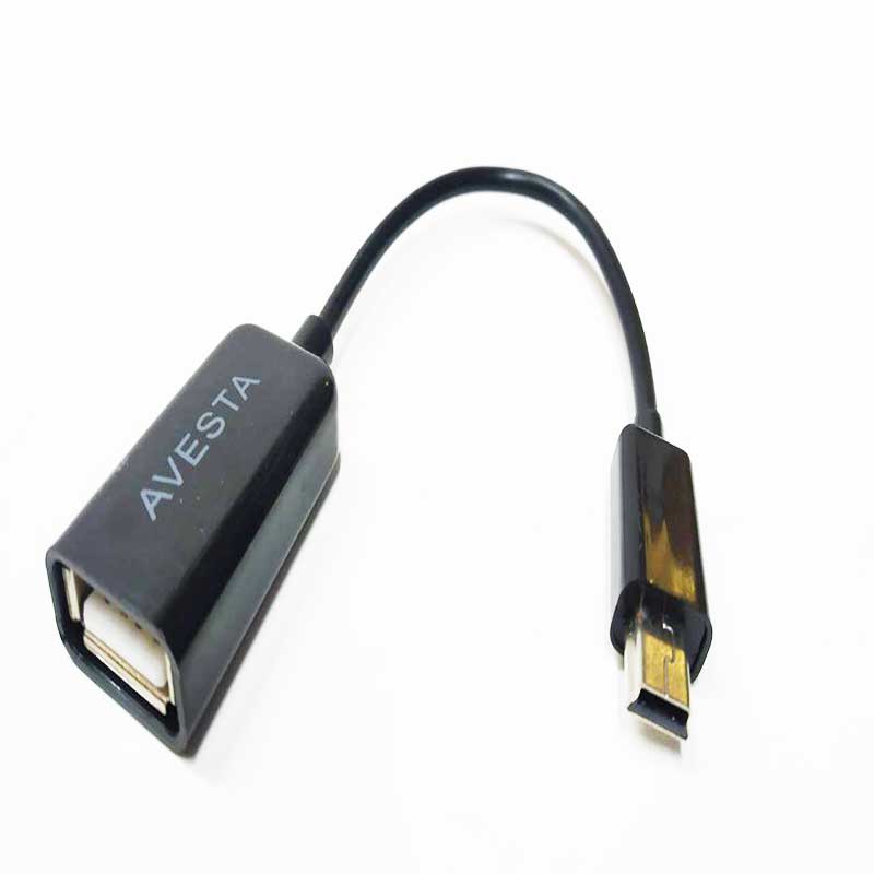 avesta-otg-miniusb تبدیل OTG کابل دار MINI USB — تصویر 2