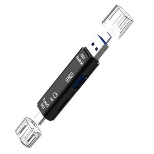 کارت خوان و OTG چندکاره تایپ سی و میکرو D-188 کد 2826 - سیکاس کالا کارت خوان و OTG چندکاره D-188 — تصویر 2