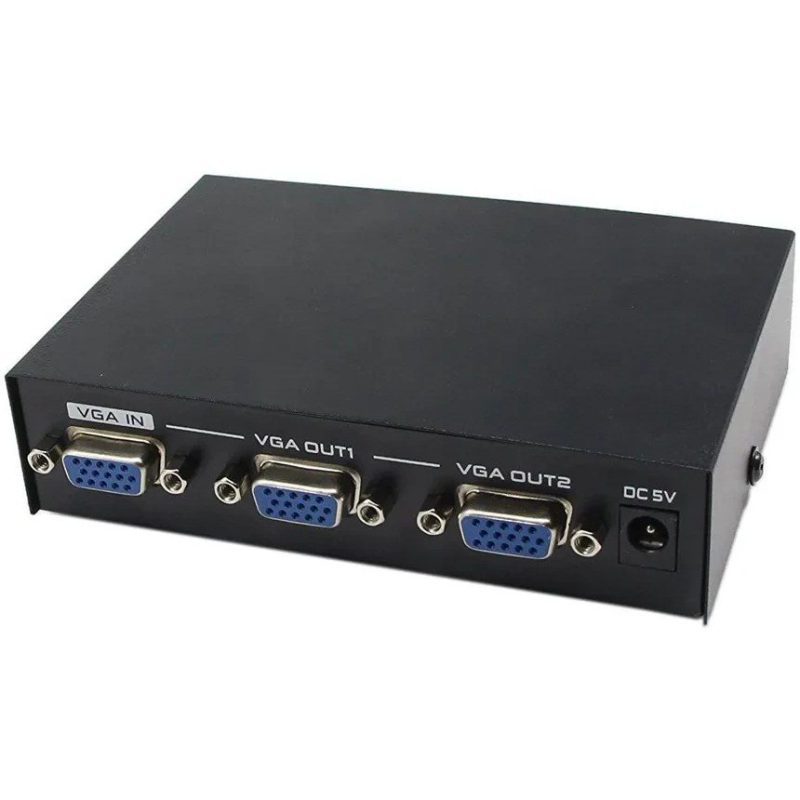 اسپلیتر VGA فلزی آداپتور دار 2 پورت — تصویر 2