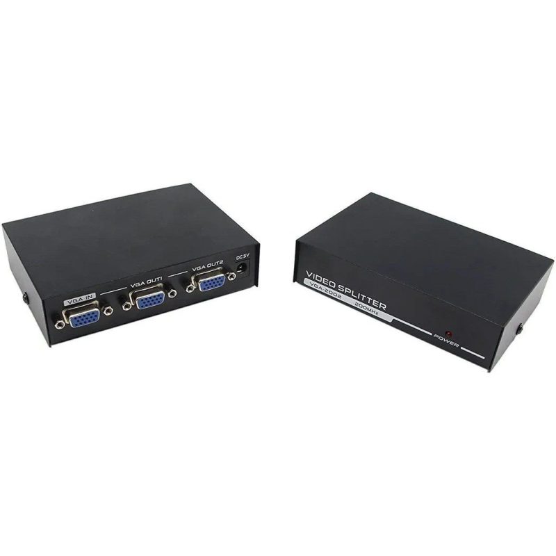اسپلیتر VGA فلزی آداپتور دار 2 پورت
