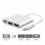 هاب تبدیل تایپ سی به HDMI و USB3
