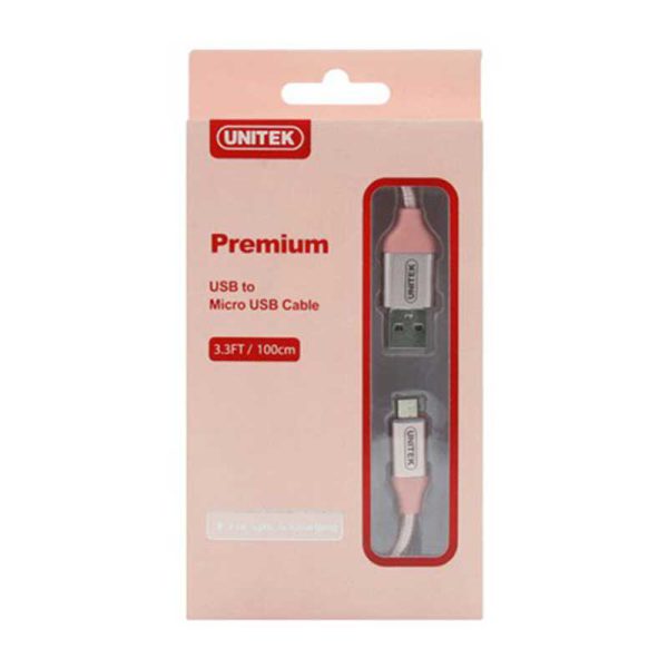 کابل 1متری Micro USB یونیتک Y-C4026AGY کد 2845-9680 — تصویر 3