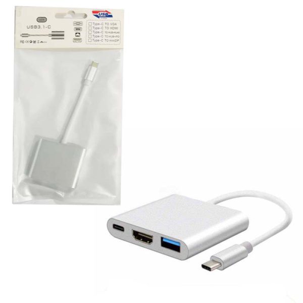 هاب تبدیل تایپ سی به HDMI و USB3 پی نت — تصویر 2