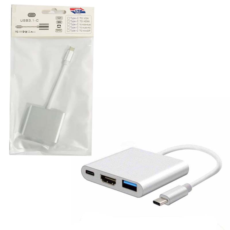 هاب تبدیل تایپ سی به HDMI و USB3 پی نت کد 1187 - سیکاس کالا هاب تبدیل تایپ سی به HDMI و USB3 پی نت — تصویر 2