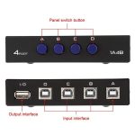 هاب سوئیچ 4 پورت پرینتر رویال مدل 1A4B ا Hub switch 4 port printer royal model 1A4B