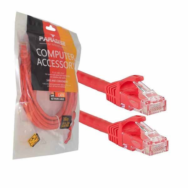 کابل-شبکه-cat6-پچ-کرد-طول-10-متر-paradise کابل شبکه Paradise پارادایس مدل CAT6 متراژ 10 متر