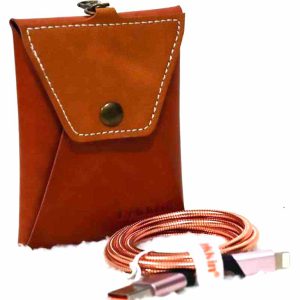 کابل اپل فلزی ضخیم کیف چرمی 1 متری DEKKIN