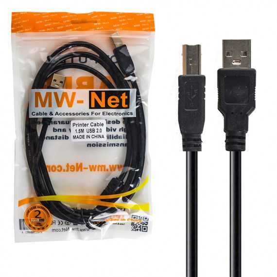 کابل پرینتر MW NET به طول 1.5 متر کد 2120 - سیکاس کالا کابل پرینتر MW NET به طول 1.5 متر