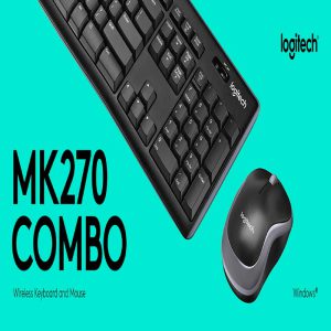کیبورد و ماوس بی‌سیم لاجیتک دارای حروف فارسی مدل MK270 ا Logitech MK270 Wireless Keyboard and Mouse