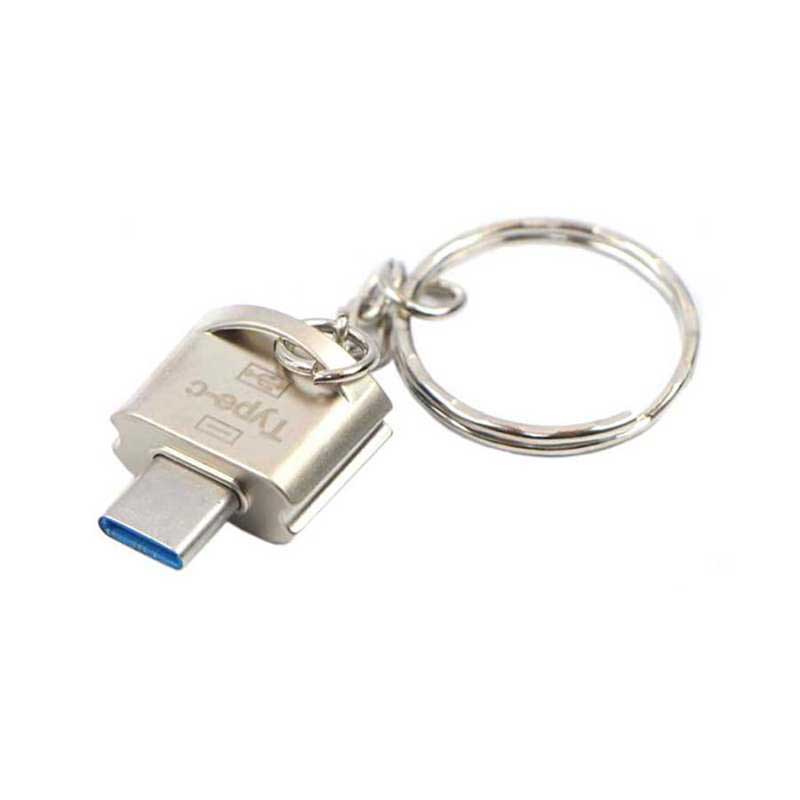 otg-type-c-keychain-jy-920 تبدیل OTG فلزی USB به Type-c مدل JY-920 کد 3347-9280-9281