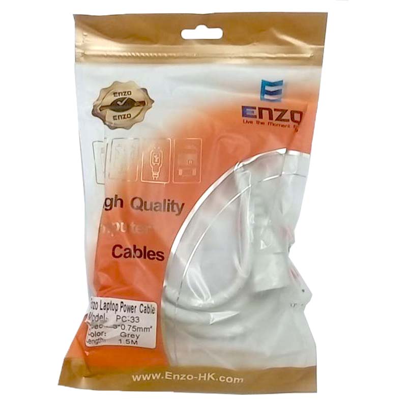 کابل برق پاور سفید 1.5 متری (75*3 ) ENZO کد 6117 - سیکاس کالا کابل برق پاور 1.5 متری (75*3 ) ENZO