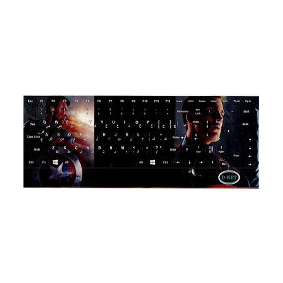 برچسب حروف فارسی طرح کاپیتان آمریکا کد 6244 - سیکاس کالا برچسب حروف فارسی طرح کاپیتان آمریکا — تصویر 2