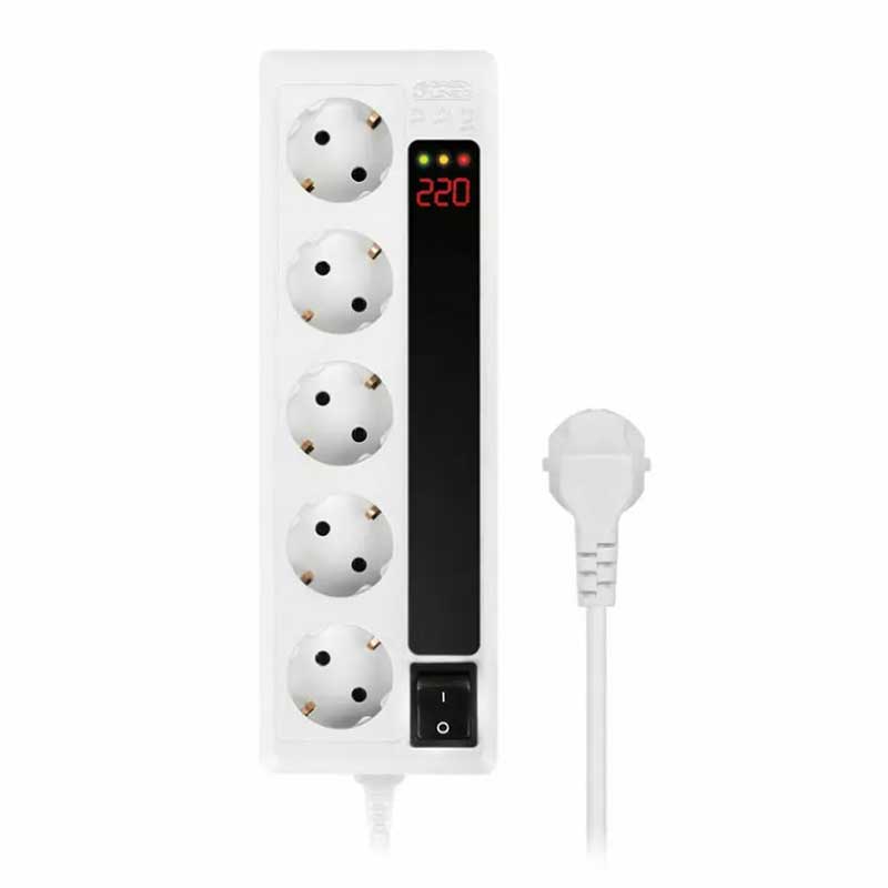GREEN-LINE-GLP105D-5m-Power-Strip-Protector محافظ و چند راهی برق 5 متری گرین لاین GLP105D ا GREEN LINE GLP105D 5m Power Strip Protector