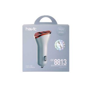 شارژر فندکی هویت مدل HV-CC8813 ا Havit HV-CC8813 Dual Port Car Charger
