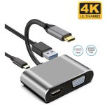 هاب 4 پورت تایپ سی Type-C To HDMI 4 In 1 Adapter — تصویر 3