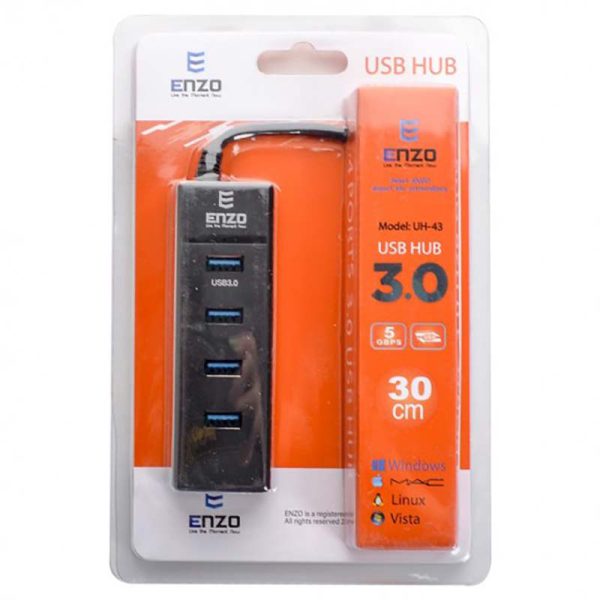 هاب 4 پورت USB3.0 انزو مدل UH-43