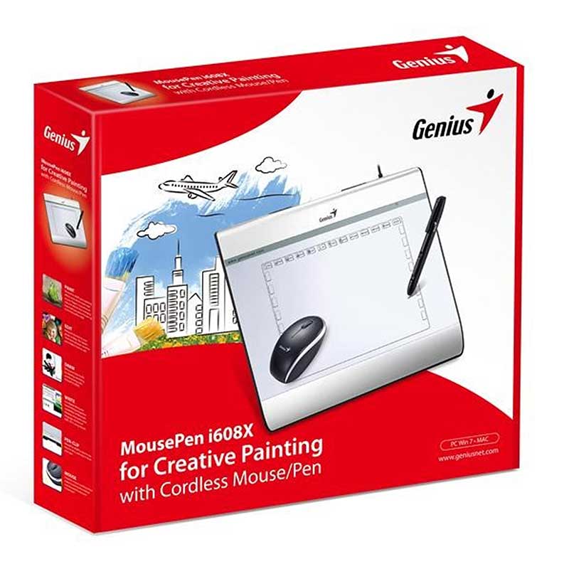 Genius-i608X-Digital-Pen-MousePen-01 قلم نوری و ماوس پن جنیوس i608X ا Genius i608X Digital Pen Mouse Pen — تصویر 3
