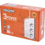 محافظ برق یخچال و فریزر 3 خانه مچر با کابل 3 متری ا Macher Voltage Protector 3m — تصویر 3