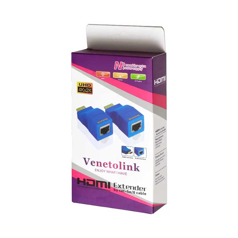 اکستندر HDMI 4K تحت شبکه 30 متری برند Venetolink — تصویر 6